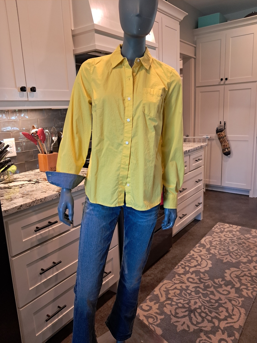 Tommy Hilfiger Yellow Button-Down Women's Shirt